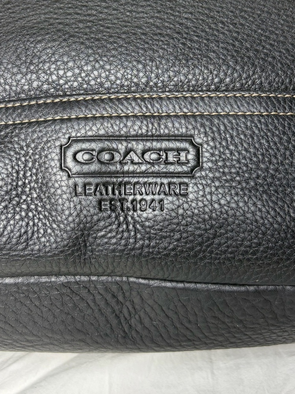 Vintage Coach B060-5717 Black Pebbled Leather Hobo Shoulder Bag - Picture 7 of 12